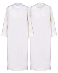 Alba kapłańska gładka golf biała