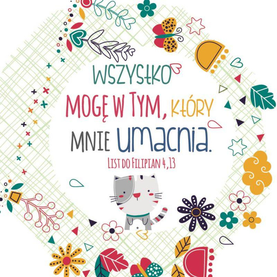 Podkładka korkowa - Wszystko mogę w Tym , Który mnie umacnia