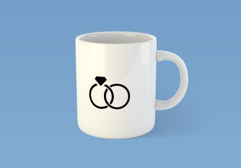 Kubek ceramiczny - Co Bóg złączył człowiek niech nie rozdziela