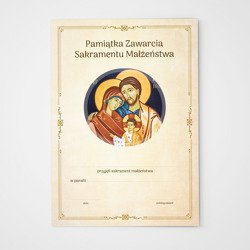 Pamiątka Zawarcia Sakramentu Małżeństwa