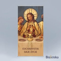 Baner z listwą Pierwsza Komunia Święta - Ostatnia Wieczerza