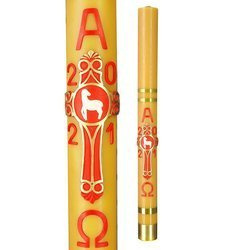 Paschał z aplikacją Baranek na krzyżu