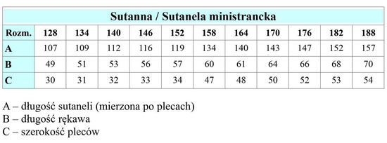 Sutanna ministrancka - sutanela z rękawami 
