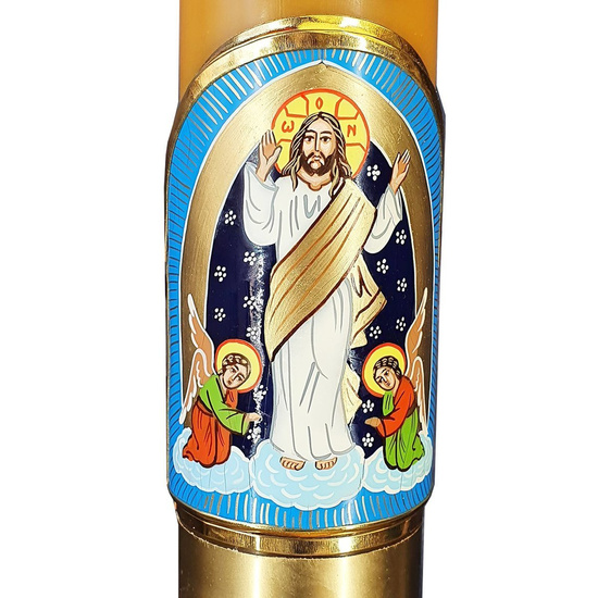 Paschał z aplikacją Ikona Zmartwychwstania - Chrystus w złotej szacie 5 kg