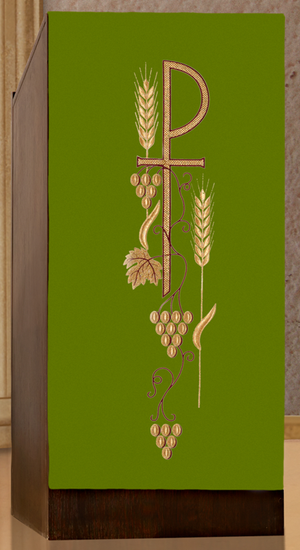 Serweta na lektorium haftowana symbolem PAX ze zdobieniami 