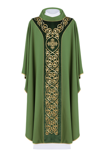 Ornat haftowany zielony