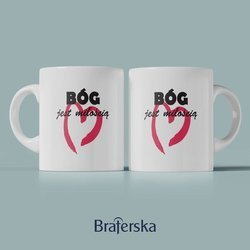 Kubek ceramiczny - Bóg jest miłością