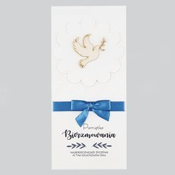 Kartka Pamiątka Bierzmowania - niebieski