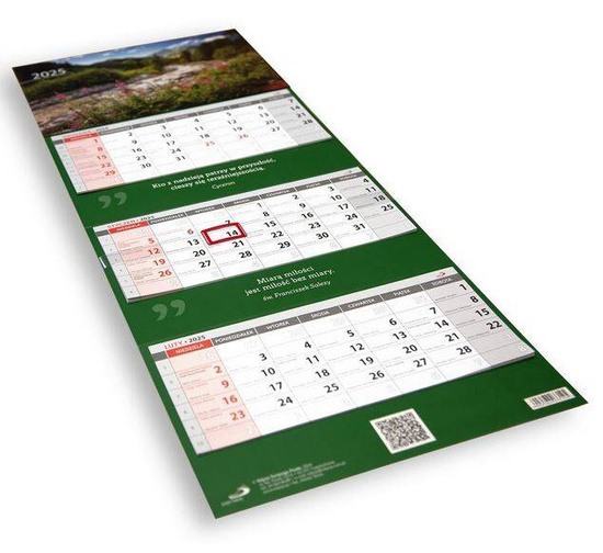 Kalendarz 2025 Trójdzielny - Widok
