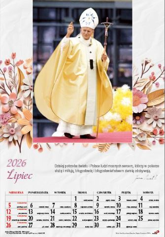Kalendarz 2026 - Jan Paweł II