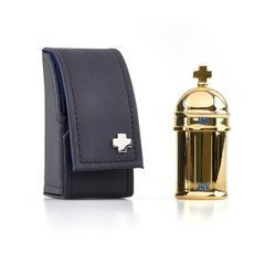 Pojemnik na oleje - vintage w etui skórzanym