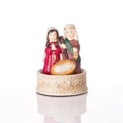 Szopka bożonarodzeniowa - Święta Rodzina - 15 cm - pozytywka - Ceramico