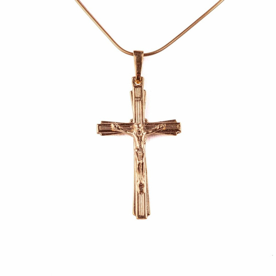 Srebrny krzyżyk - pozłacany