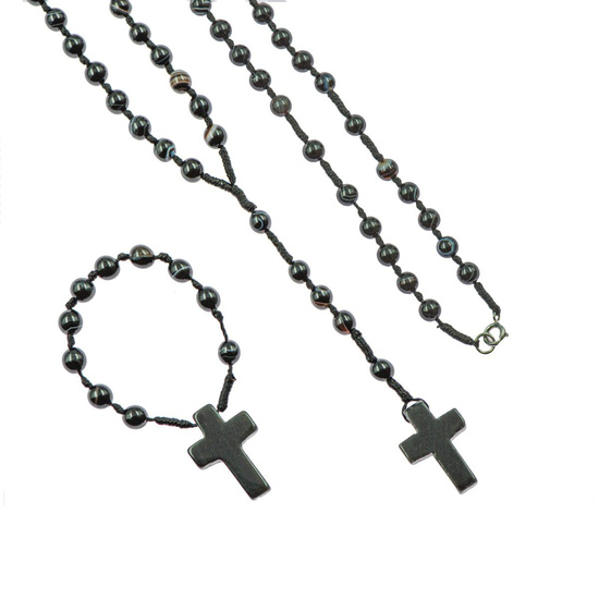 Zestaw - różaniec - dziesiątek różańca - zielony awenturyn - kamień naturalny - zapinanie - Pietra