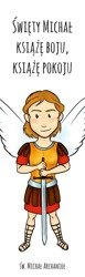 Zakładki dla dzieci - św. Michał Archanioł (50 szt.)