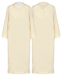 Alba kapłańska gładka golf ecru