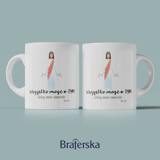 Kubek ceramiczny - Wszystko mogę w tym który mnie umacnia