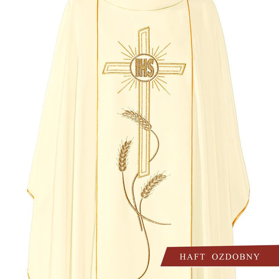 Ornat haftowany "Krzyż z symbolem IHS" 