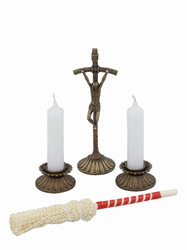Komplet kolędowy - metalowy Krzyż ciemny