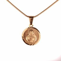 Medalik Matka Boża Szkaplerzna - srebrny - pozłacany