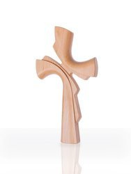 Krzyż z drewna bukowego nowoczesny - 22 cm