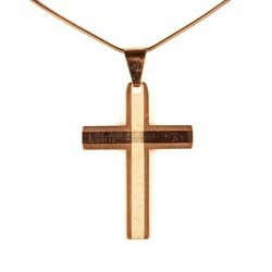 Srebrny krzyżyk prosty - pozłacany