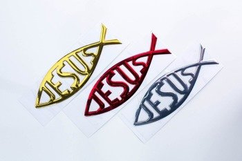 Rybka na auto z napisem Jesus