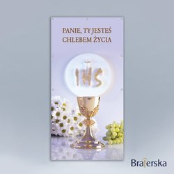 Baner Boże Ciało - Panie, Ty jesteś chlebem życia