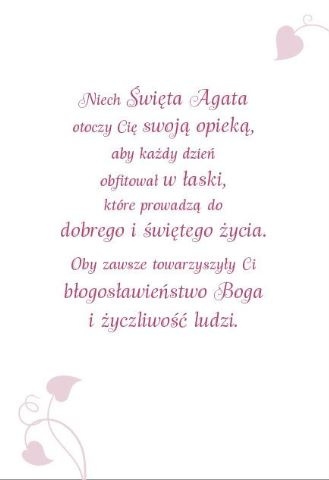 Karnet ze Świętymi 13 - św. Agata