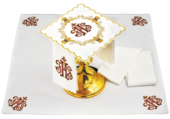 Bielizna kielichowa haftowana 100% len