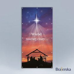 Baner oczkowany Boże Narodzenie - Wśród nocnej ciszy