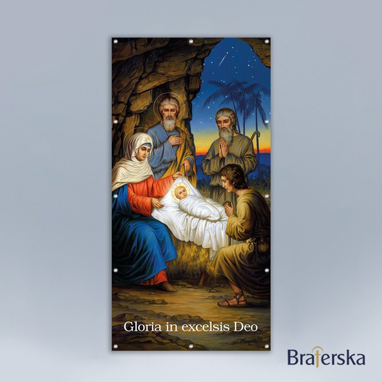 Baner oczkowany Boże Narodzenie - Gloria in excelsis Deo