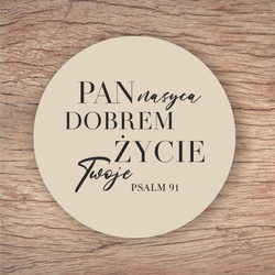 Podkładka korkowa – Pan nasyca dobrem życie twoje