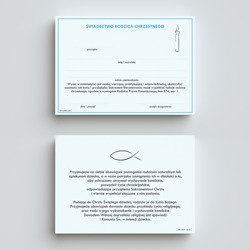 Akcydensy - Świadectwo rodzica chrzestnego (op. 50 szt.)