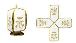 Welon na puszkę haftowany na planie krzyża