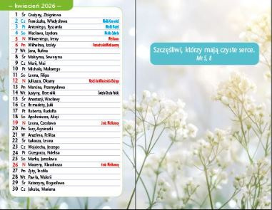 Kalendarz 2026 kieszonkowy Szczęście - pejzaż