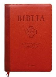Biblia pierwszego Kościoła z paginatorami ceglasta