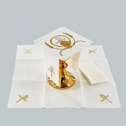 Bielizna kielichowa haftowana 100% len