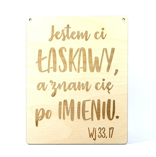 Zawieszka „Jestem Ci łaskawy, a znam Cię po imieniu”
