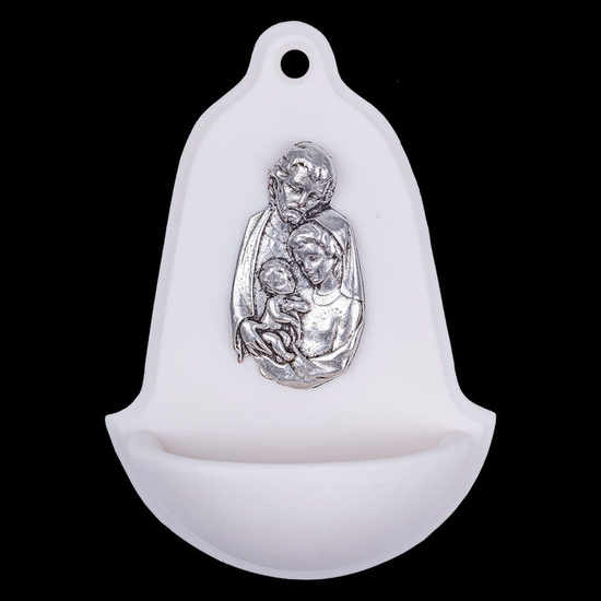 Kropielnica - Święta Rodzina - wklejka metalowa - Alabaster