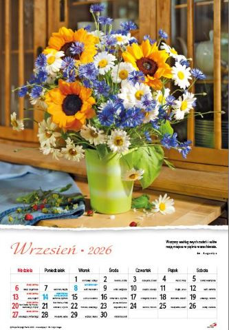 Kalendarz 2026 - Bukiety