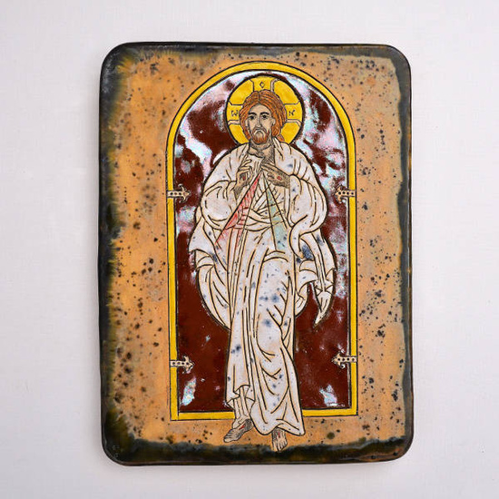 Ikona ceramiczna - Jezus Miłosierny