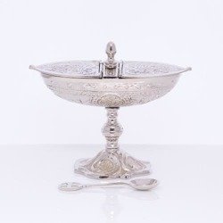 Łódka mosiężna, niklowana