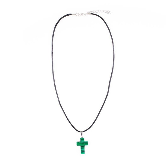 Naszyjnik - krzyżyk - kamień naturalny