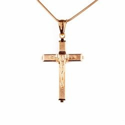 Srebrny krzyżyk - pozłacany