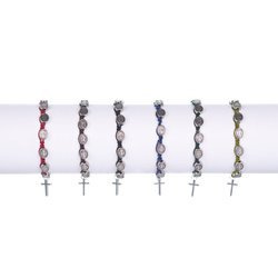 Bransoletka - dziesiątek różańca - św. Benedykt - Metallo