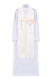 Stuła haftowana Ślubna