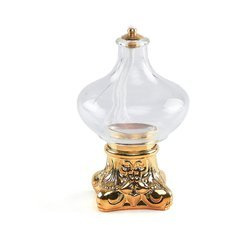 Lampa oliwna szklana z podstawą kolumnową - 9,5 cm