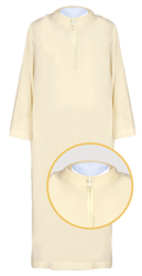 Alba kapłańska ecru zamek z przodu