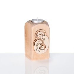 Świecznik - Św. Rodzina - drewno